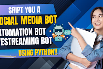 script a social media bot custom twitter bot x bot tiktok livestream with python