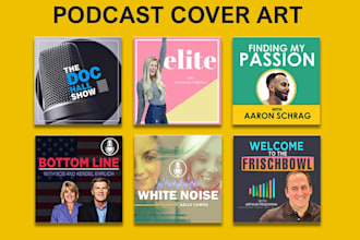 design a professional podcast cover art or cover logo