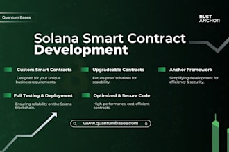 develop custom solana smart contracts using rust and the anchor framework
