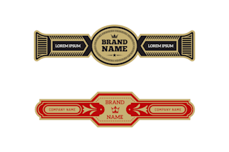 design cigar, bands, labels and box logo in a single day