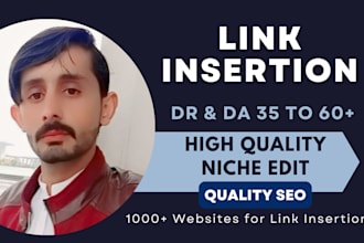 do niche edit link insertions on high quality websites