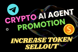 telegram promotion solana memecoin crypto ai agent marketing to pump token sales