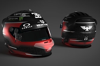 do custom livery for 3d helmet in assetto corsa, iracing, rf2 or any racing game