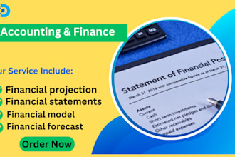 prepare financial statements, financial analysis, model, projection and forecast