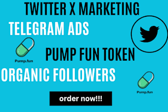 do twitter x marketing to boost organic growth pump fun token sales telegram ads