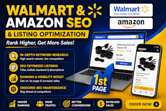 do walmart and amazon SEO to maintenance keyword in 1st page