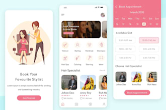 develop ios and android salon booking app or hair and beauty app