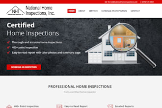 design home inspection website home improvement website to boost leads