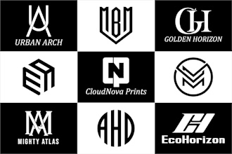 design luxury monogram initial letters minimalist fashion clothing business logo