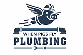 design unique plumbing heating air conditioning logo design