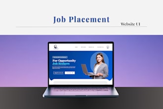 job placement website UI design