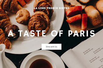 build restaurant food website, catering website, catering food landing page