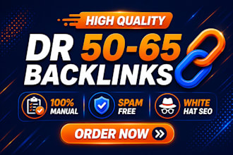 createhigh DR 50 to 60 dofollow SEO backlinks