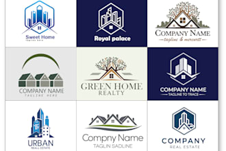 design real estate,  property, real estate business logo design
