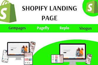 design a high converting shopify landing page using pagefly, gempages, replo