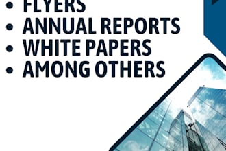 do company profile, brochure, flyer, annual report, logo, white paper