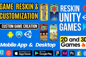 develop 2d and 3d unity game for desktop, mobile and web