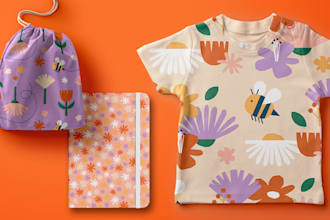 design fun and unique seamless kids patterns for products