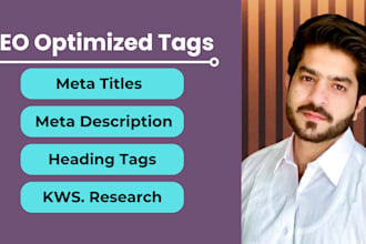 do SEO optimized meta titles, descriptions, headings, and alt tags