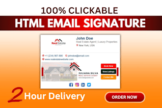 create a clickable signature, HTML email signature, gmail, and outlook signature
