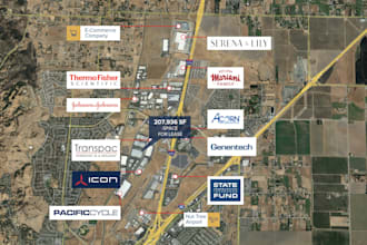 create commercial real estate aerial map or custom retail location map