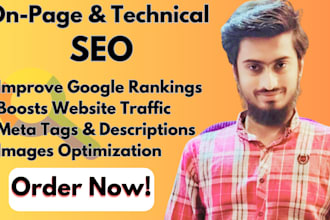 do on page and technical SEO wordpress shopify optimization