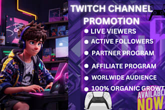 promote your twitch channel organically to bring live viewers