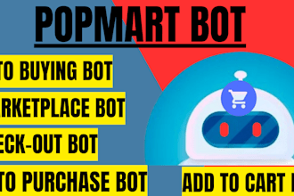 develop popmart buying bot, auto checkout bot monitoring bot