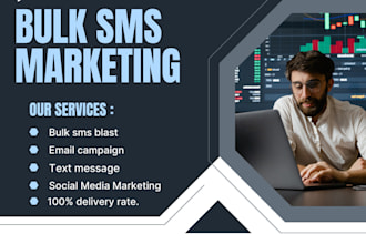 send out bulk sms blast email campaign text message sms blast to UK denmark USA