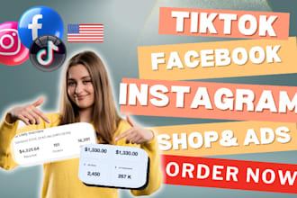 run and manage your US tiktok shop, facebook and instagram ads for your shop