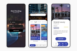 develop flight booking app, hotel lodging app travel app estate app
