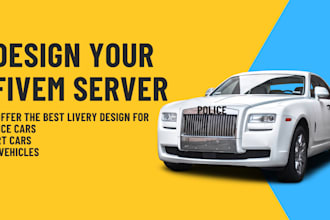 create a realistic custom livery design for your fivem server car skins