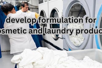 develop formulation for cosmetic and laundry products