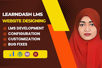 design and develop elearning and online courses website using learndash