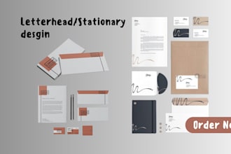 design letterhead logo stationary professional business card folder