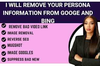 remove your personal information, bad articles, news, links from google search