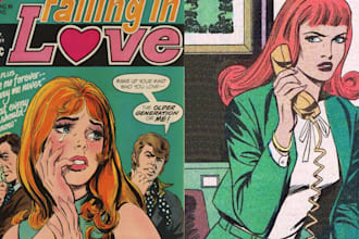 draw retro comic book illustration retro comic book page vintage comic pop art
