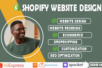 design, redesign shopify store, shopify website, shopify dropshipping store