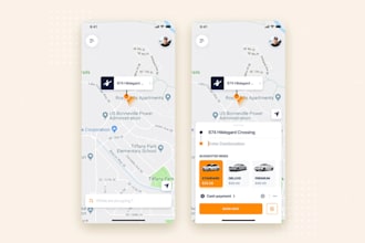 develop taxi booking app, uber app, restaurant app ubar clone app, delivery app