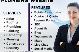 design a professional electrical website and plumbing website for your services