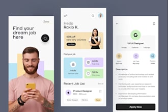 build a job portal app, freelancing app, job finder app, product finder app,