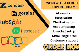 setup gorgias attio zendesk non profit CRM ai agent hubspot zohodesk help center