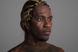 do 3d hyper realistic character 3d character modeling metahuman 3d character