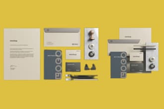 design business logo business card letterhead stationary invoice