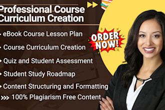 create online course curriculum lesson plan elearning content outline