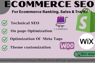 ecommerce SEO advance shopify to boost your ecommerce sales shopify traffic etsy