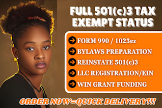 reinstate non profit 501c3 non profit regiatration nte code