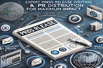 do expert press release writing and PR distribution for maximum impact