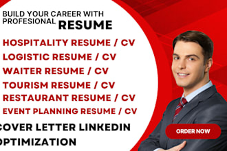 a resume for roles in logistics, hospitality, bars, restaurants,banquets,hotels