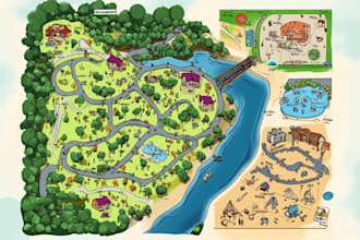 design a map or a site plan vector illustration